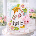 Simon Says Clear Stamps Basket of Blooms 2380ssc Beautiful Moments Hello Card