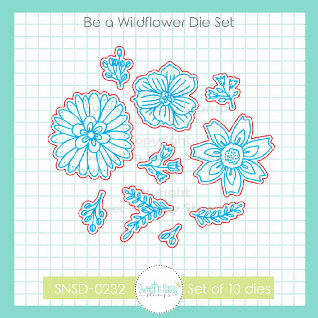 Sweet 'N Sassy Be A Wildflower Die Set snsd-0232