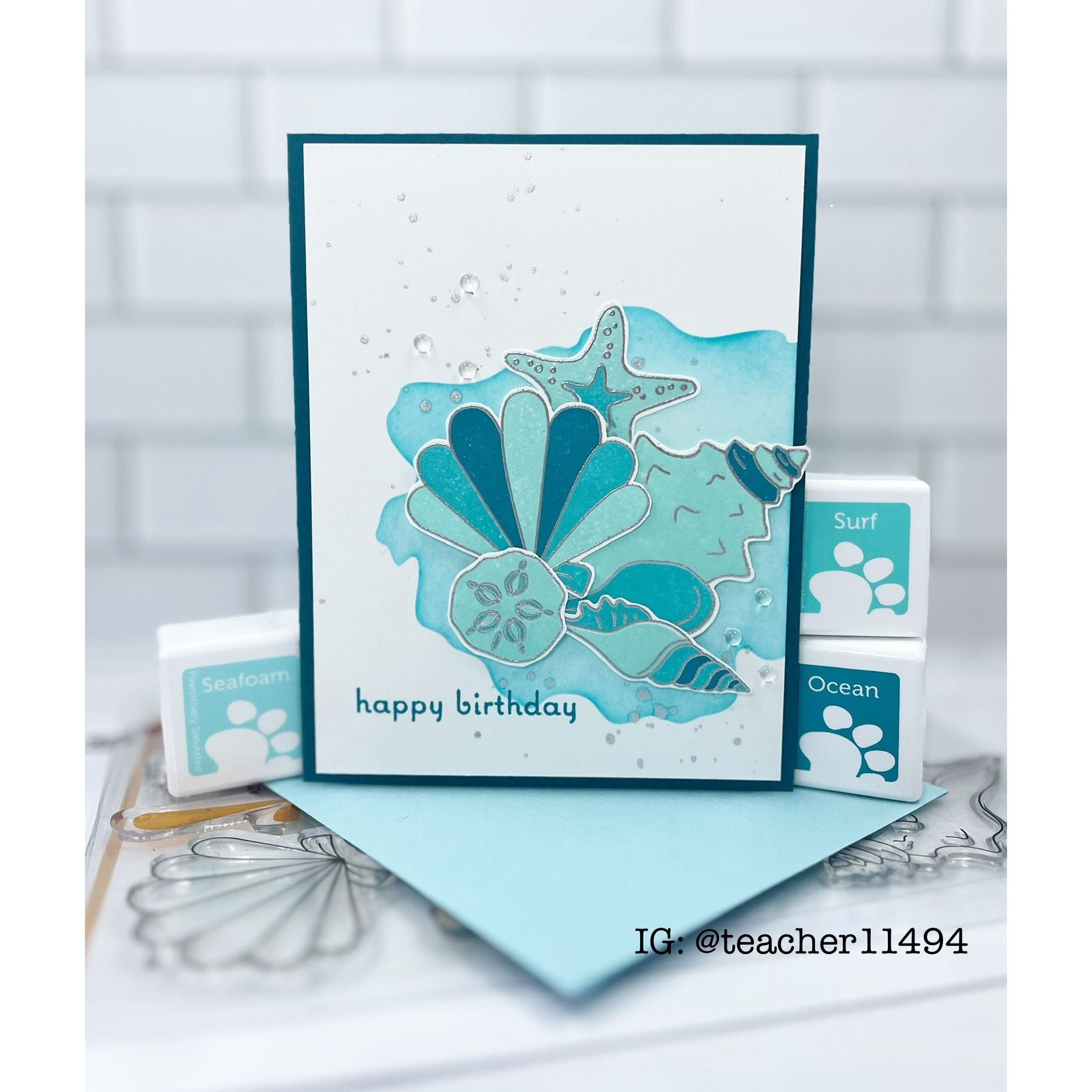 Simon Says Clear Stamps Beachcombing 2066ssc Sunny Vibes Birthday Card