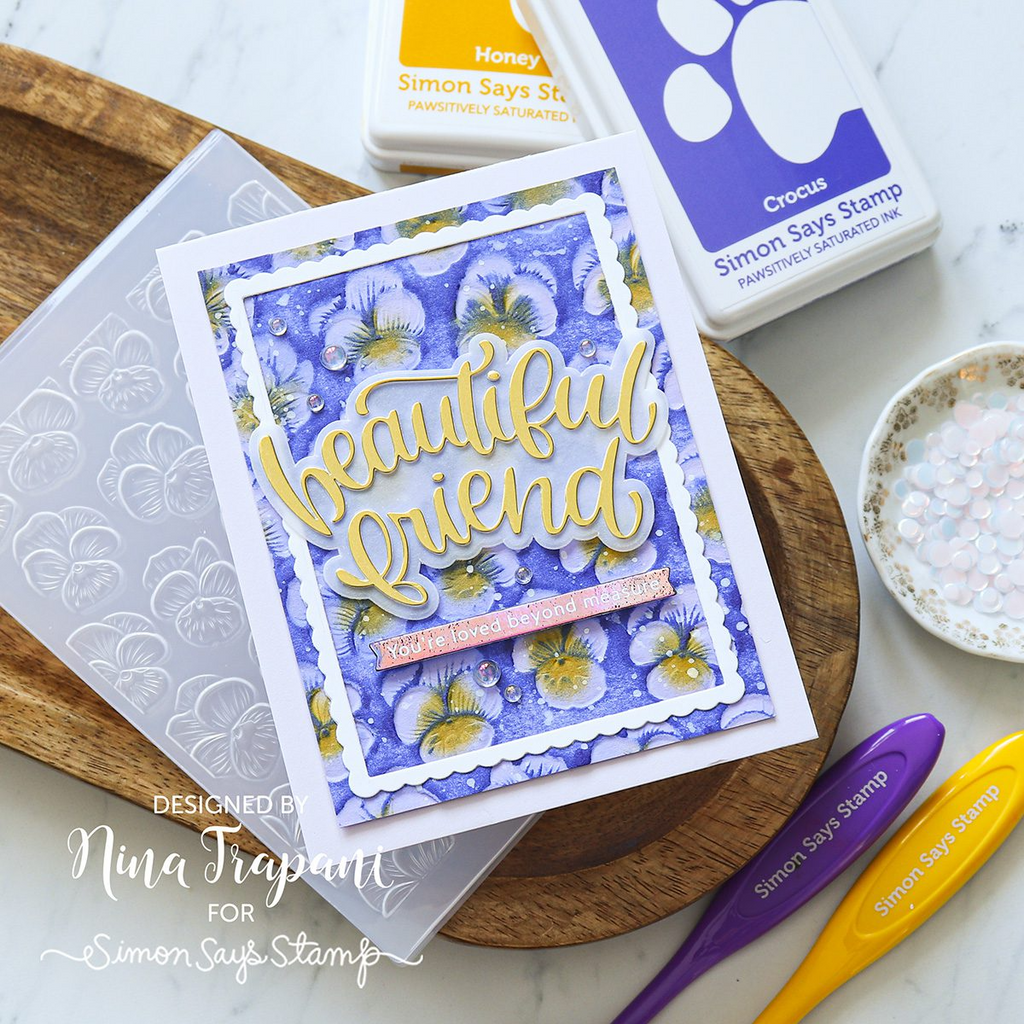 Simon Says Stamp EZ Strips and Wafer Dies Beautiful Friend set1183bf Beautiful Moments Friend Card | color-code:ALT02