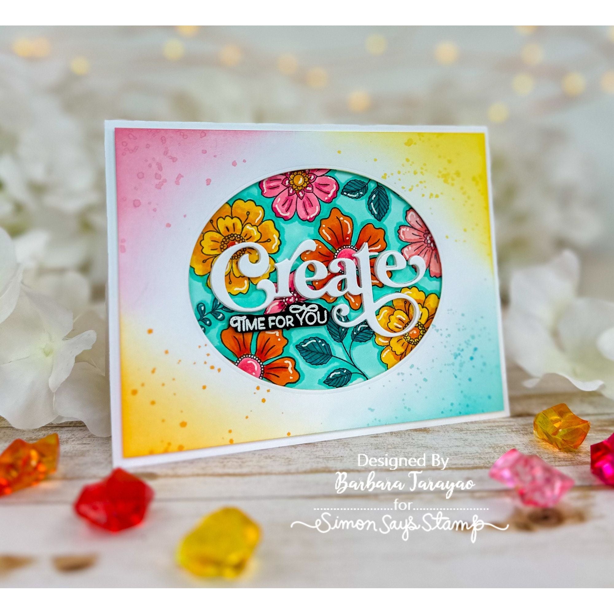 Simon Says Clear Stamps Beautiful Blooms 3036ssc Sunny Vibes Create Card