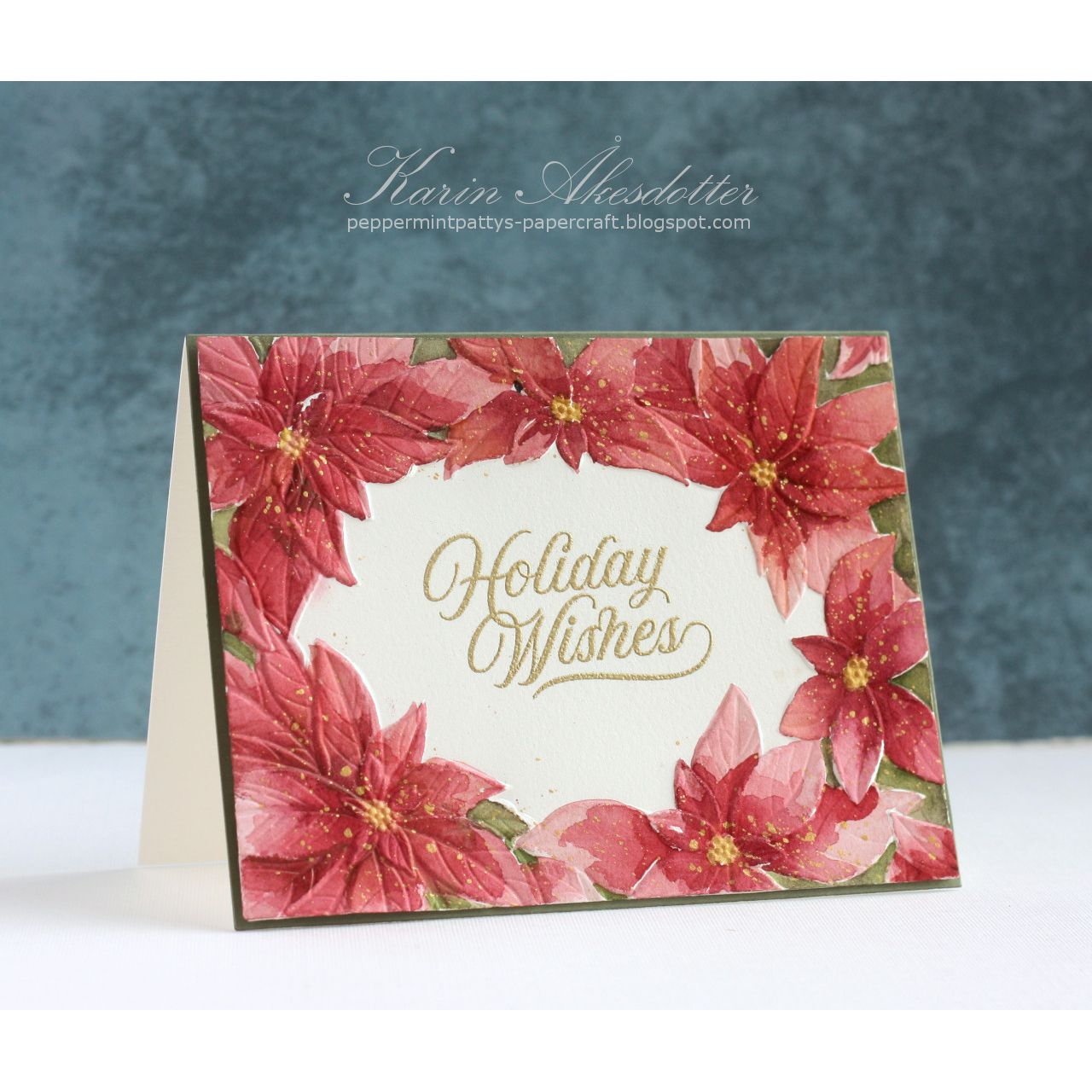 Simon Says Stamp Embossing Folder Beautiful Poinsettia Frame sf523 And Everything Nice Christmas Card | color-code:ALT02