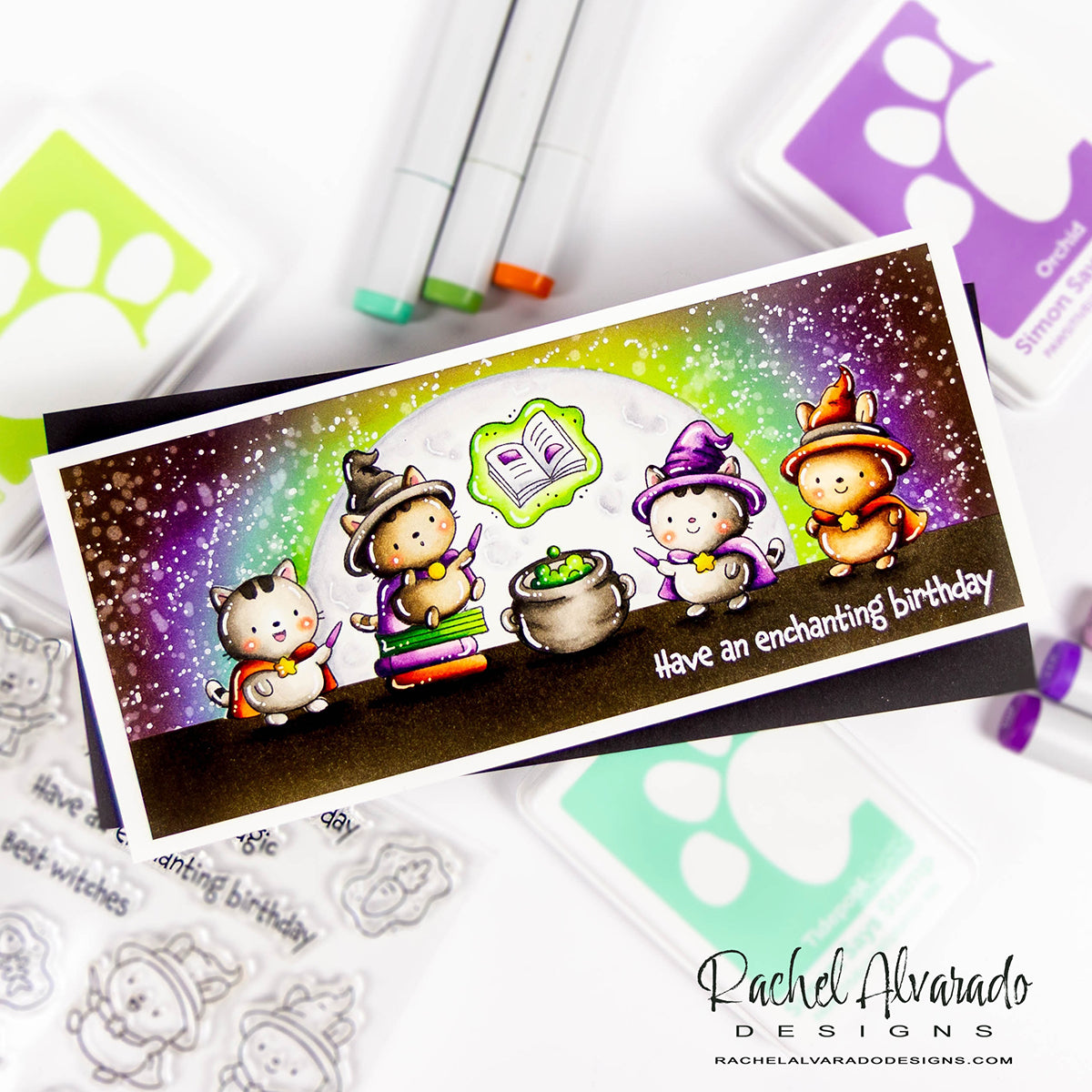 Simon Says Stamps and Dies Best Witches set1048bw STAMPtember Birthday Card | color-code:ALT03