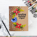 Waffle Flower Folk Art Floral Die 421448 holiday cheer