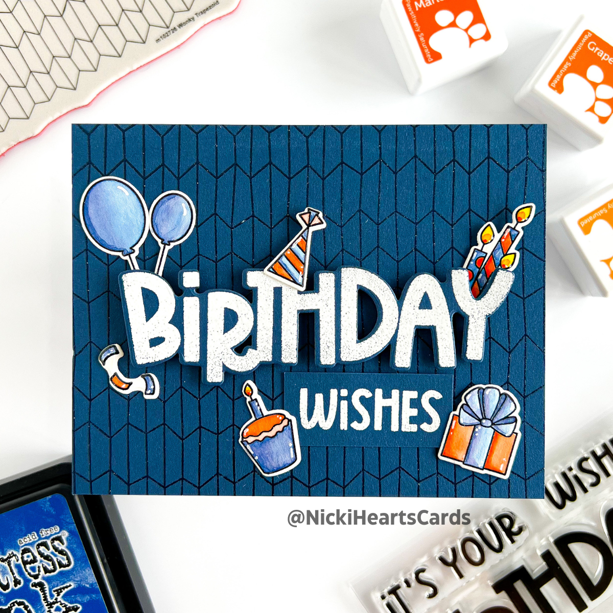 Simon Says Stamp Big Bold Birthday Wafer Dies sssd112880c Stamptember Birthday Card | color-code:ALT02