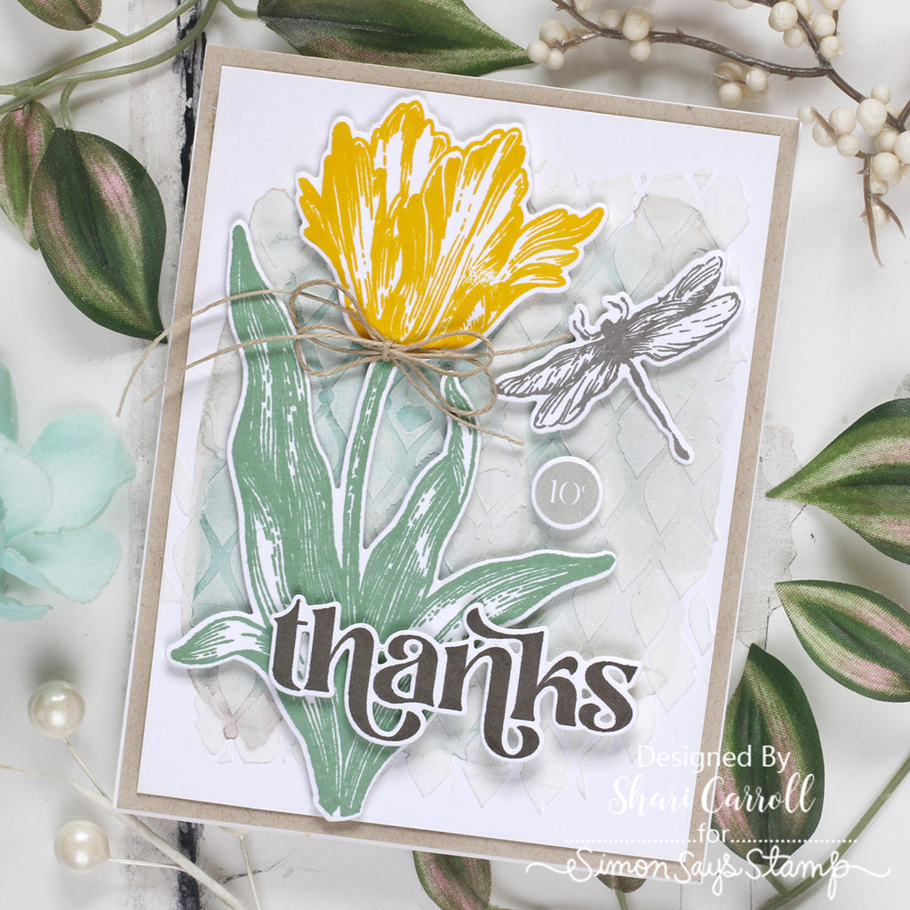 Simon Says Stamp Big Botanicals Wafer Dies 8008sdc You Are My Favorite Thanks Card | color-code:ALT03