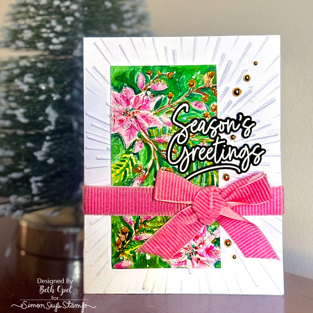 Simon Says Stamps and Dies Big Holiday Words set847bh Stamptember Christmas Card