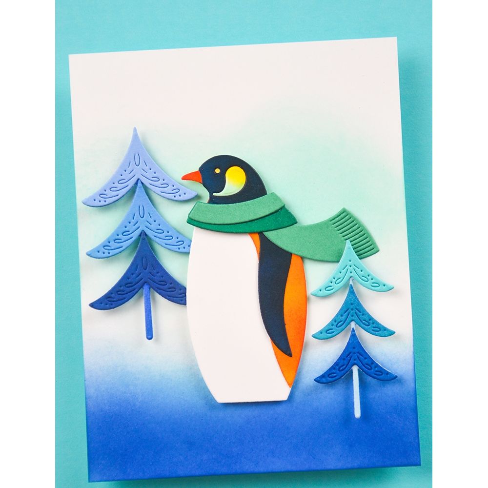 Birch Press Design Block Print Hats and Scarves Dies 57637 penguins