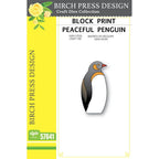 Birch Press Design Block Print Peaceful Penguin Dies 57641
