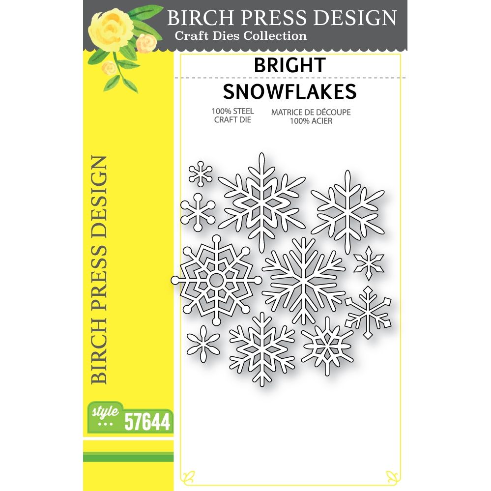 Birch Press Design Bright Snowflakes Dies 57644
