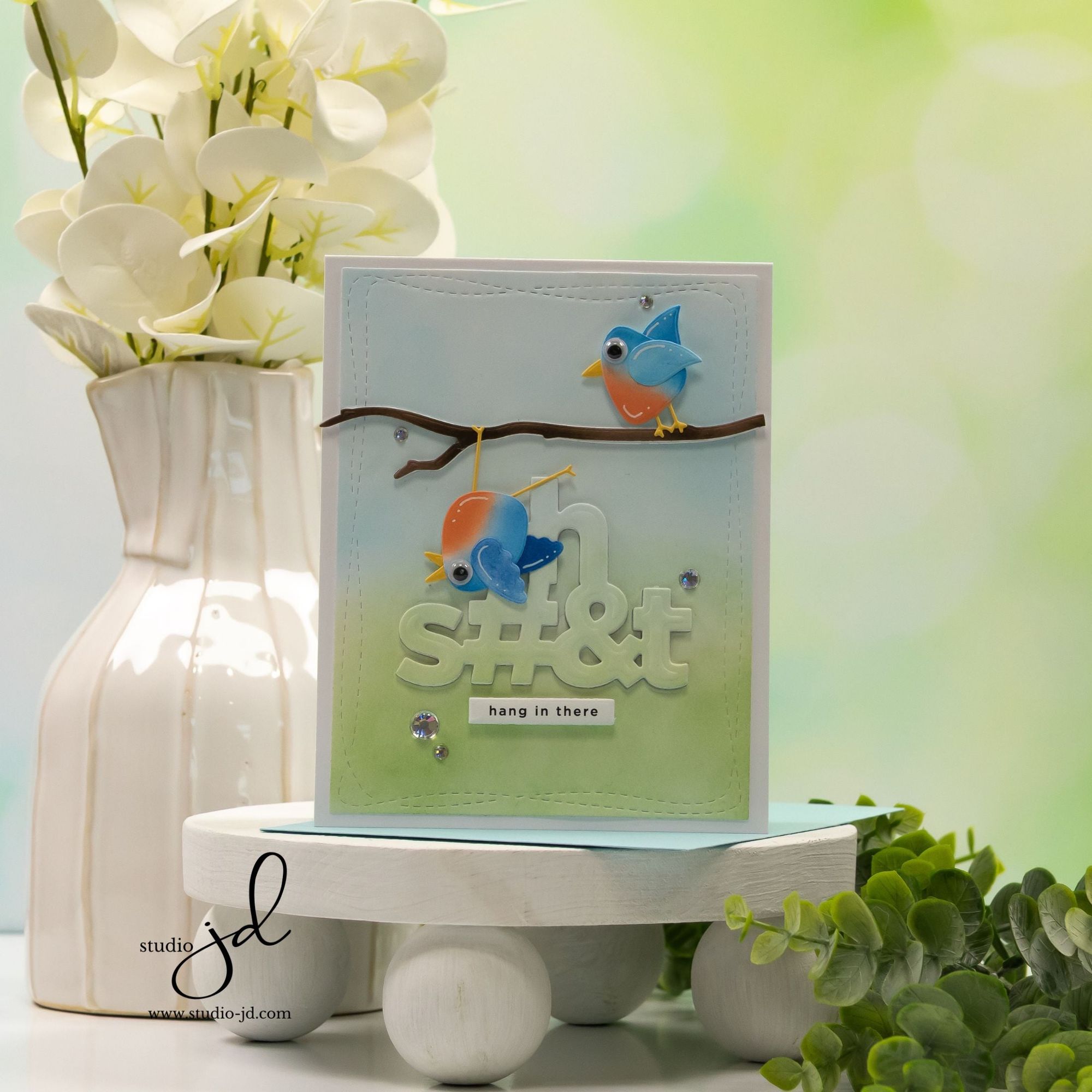 Simon Says Stamps and Dies For the Birds and Birdies Bundle set1018fb Friend Like You Hang in There Card | color-code:ALT07