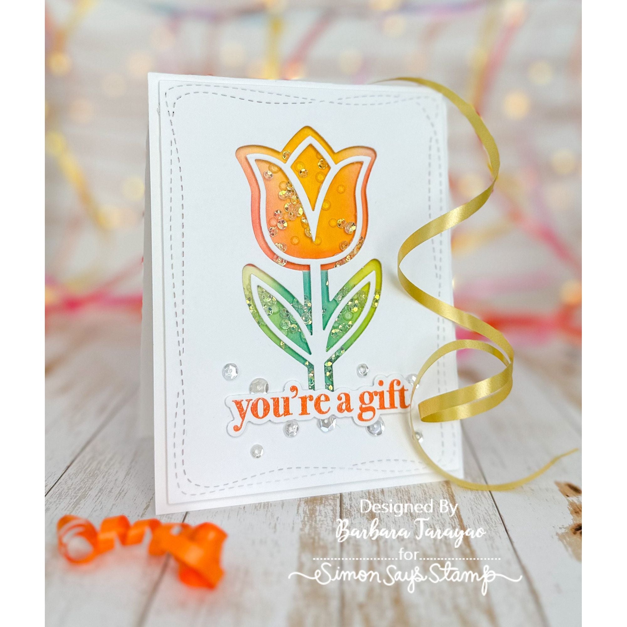 CZ Design Stamps And Dies Birthday Basics set740bb Splendor Birthday Card