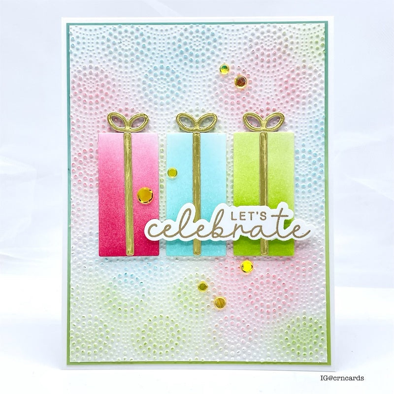 CZ Design Stamps And Dies Birthday Basics set740bb Splendor Birthday Card