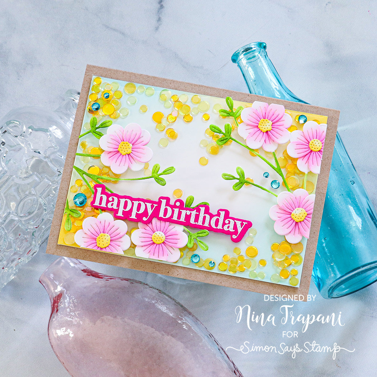 CZ Design Stamps And Dies Birthday Basics set740bb Splendor Birthday Card | color-code:ALT02