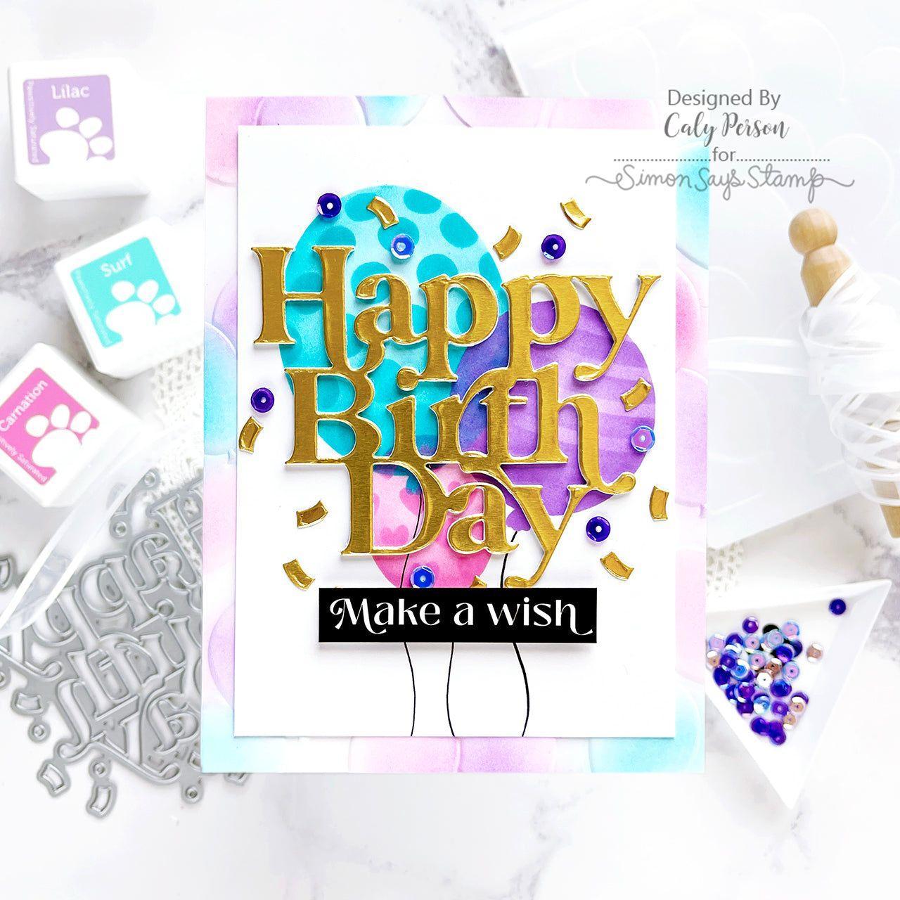 Simon Says Stamp Birthday Confetti Wafer Dies sssd112905 Stamptember Birthday Card | color-code:ALT01