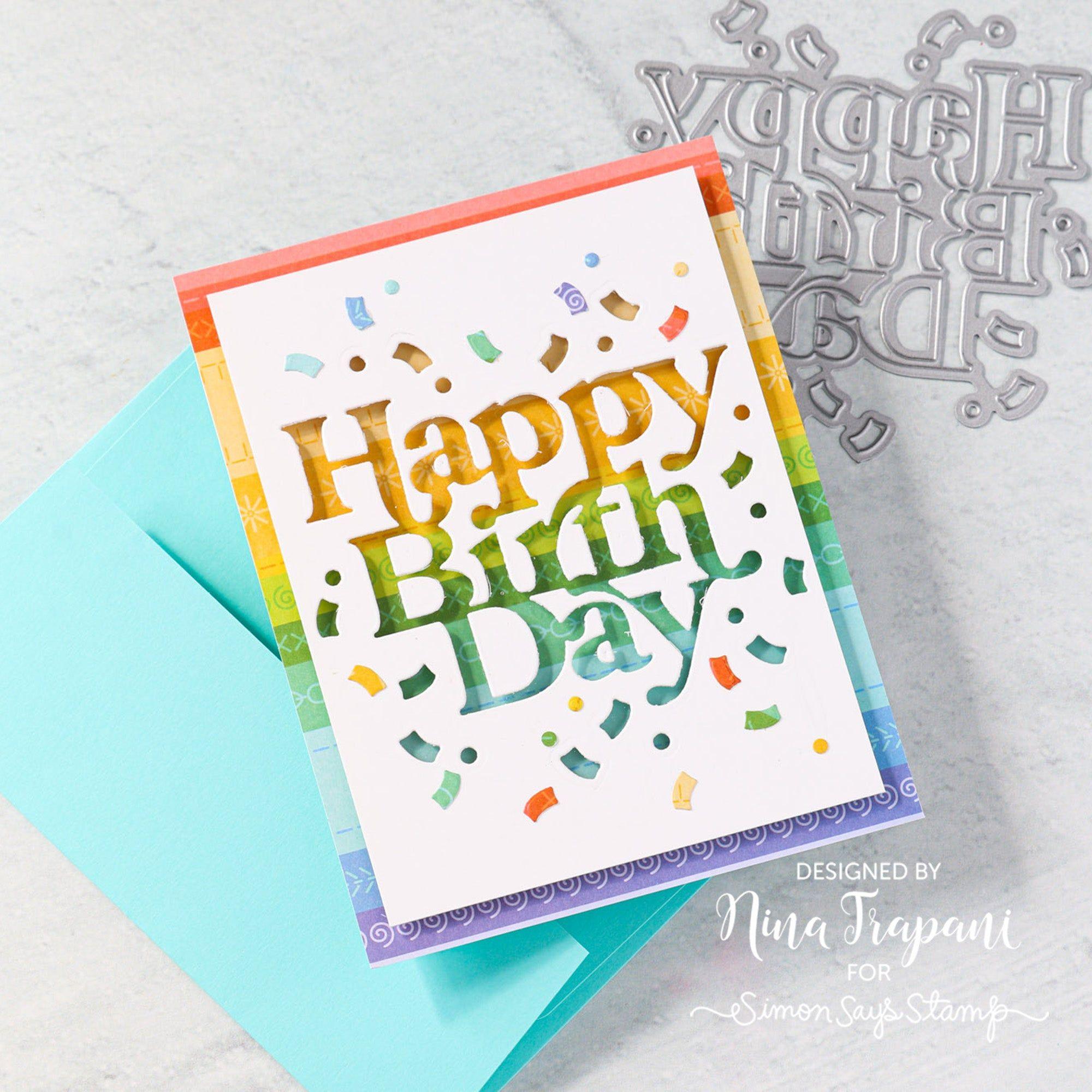Simon Says Stamp Birthday Confetti Wafer Dies sssd112905 Stamptember Birthday Card