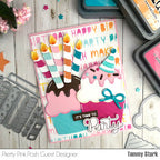 Pretty Pink Posh Birthday Cupcakes Dies candles