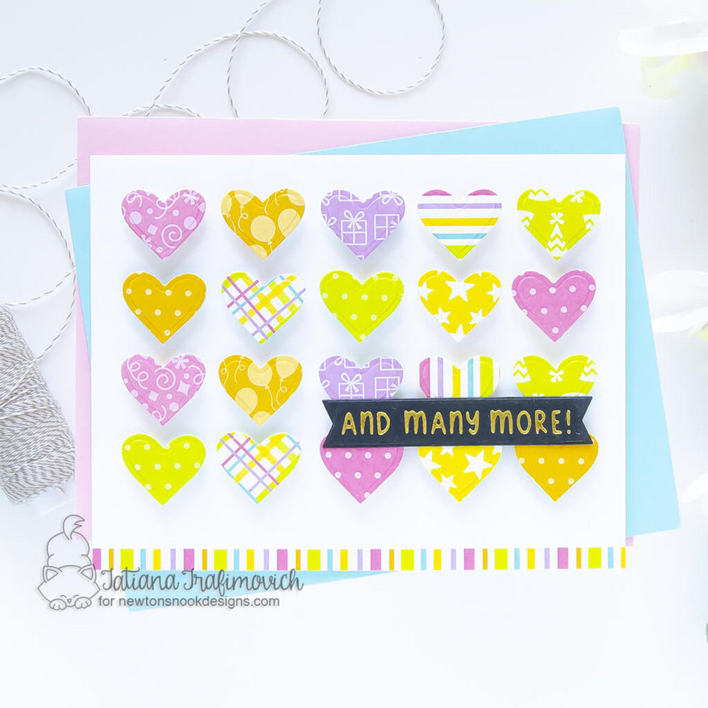 Newton's Nook Designs Birthday Meows 6x6 inch Paper Pad NN2307P01 hearts