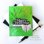 Simon Says Stamp Black and White Bakers Twine st0158 Sweet Wishes Christmas Card