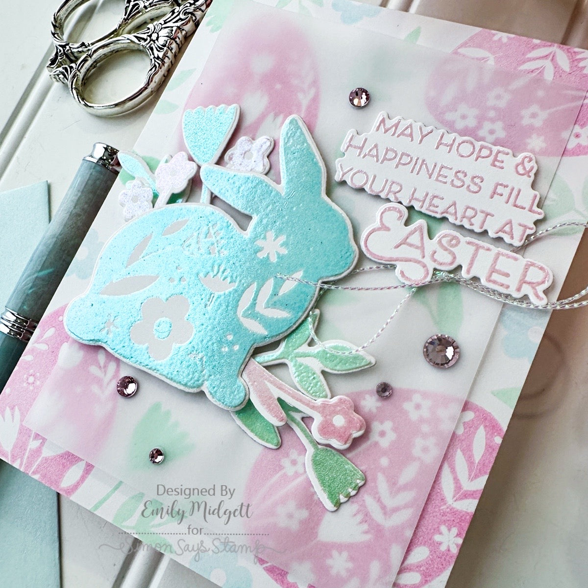 Simon Says Clear Stamps Blessings at Easter 2174ssc Favorite Things Easter Card | color-code:ALT03