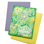 Simon Says Stamp Embossing Folder and Cutting Dies Boho Flowers sfd510 STAMPtember Hello Card