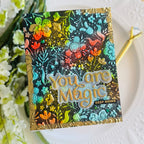 Simon Says Stamp Embossing Folder Boho Flowers sf510 STAMPtember Encouragement Card