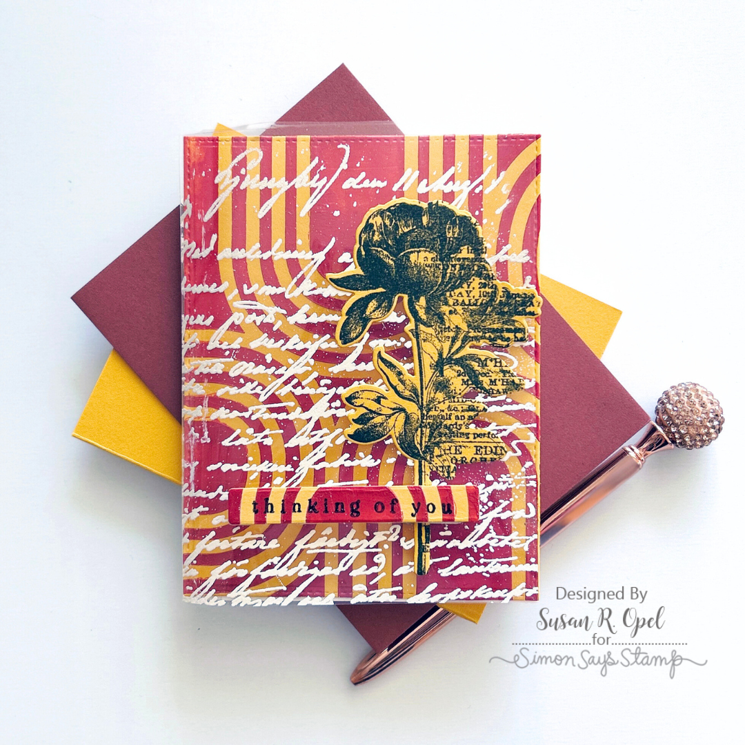 Simon Says Stamp Botanic Collage Wafer Dies sss447 Be Bold Thinking of You Card