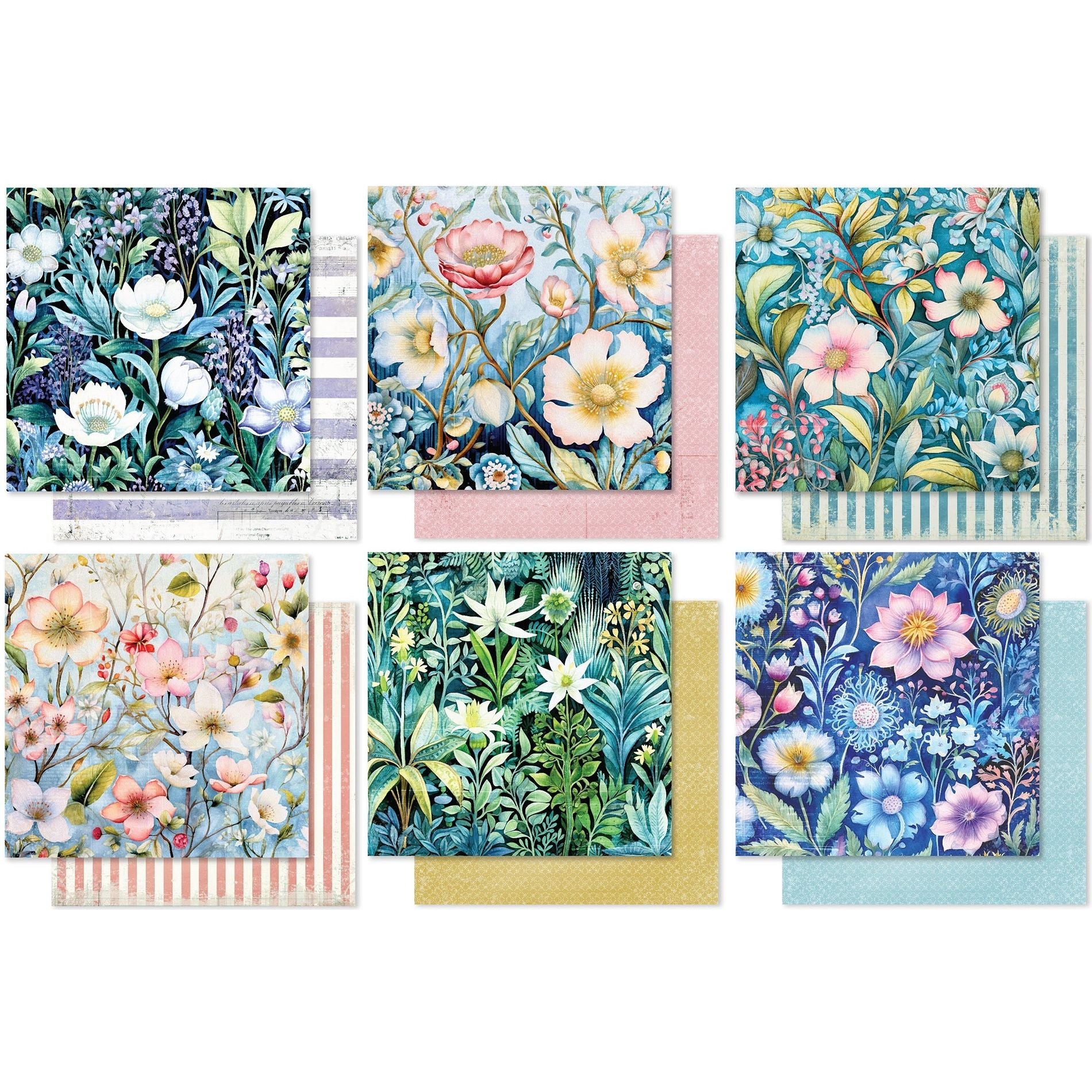 Paper Rose Botanical Blooms 6x6 Paper 32052 sheets