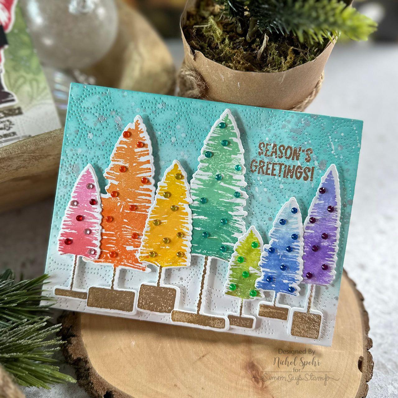 Simon Says Stamp Bottle Brush Trees Wafer Dies sss455 Christmas Card | color-code:ALT04