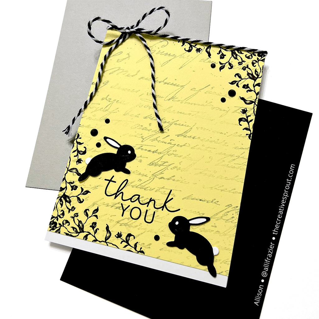 Simon Says Stamp Bounding Bunnies Wafer Dies s990 Rain or Shine Thank You Card | color-code:ALT02