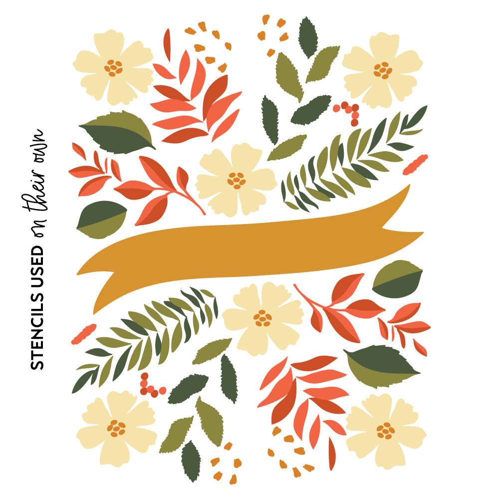 Honey Bee Bountiful Banner Stencils hbsl-134