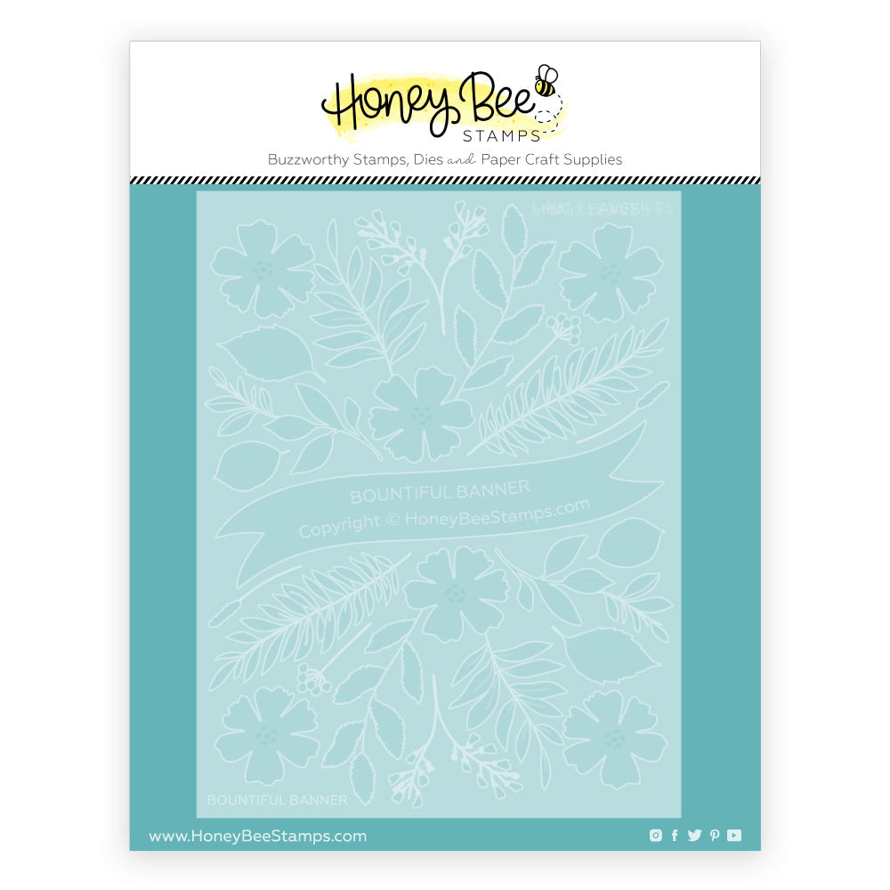 Honey Bee Bountiful Banner Stencils hbsl-134 in package