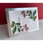 Simon Says Stamp Branching Corner Holly Wafer Dies s897 All The Joy Christmas Card | color-code:ALT02