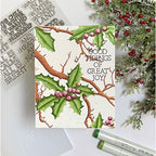 Simon Says Stamp Embossing Folder Branching Holly sf519 And Everything Nice Christmas Card | color-code:ALT01