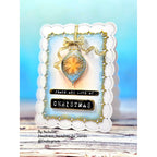 Simon Says Stamp Embossing Folder and Cutting Dies Brilliant Ornaments sfd518 Sugar and Spice Christmas Card