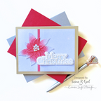 Simon Says Stamp Embossing Folder and Cutting Dies Brilliant Poinsettias sfd431 Sweet Wishes Christmas Card