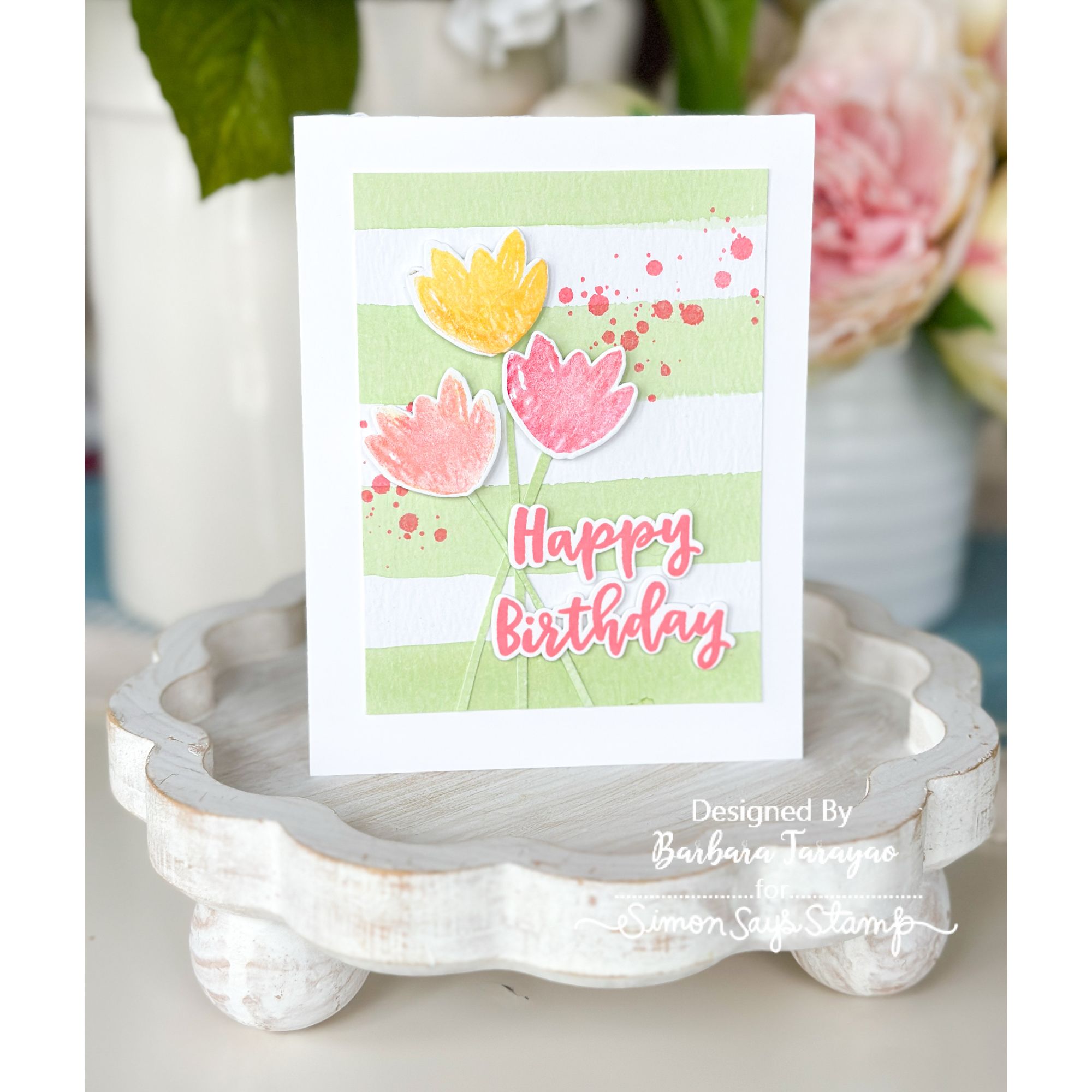 Simon Says Stamp and Dies Basic Brushstroke Greetings set1168bb Birthday Card | color-code:ALT04