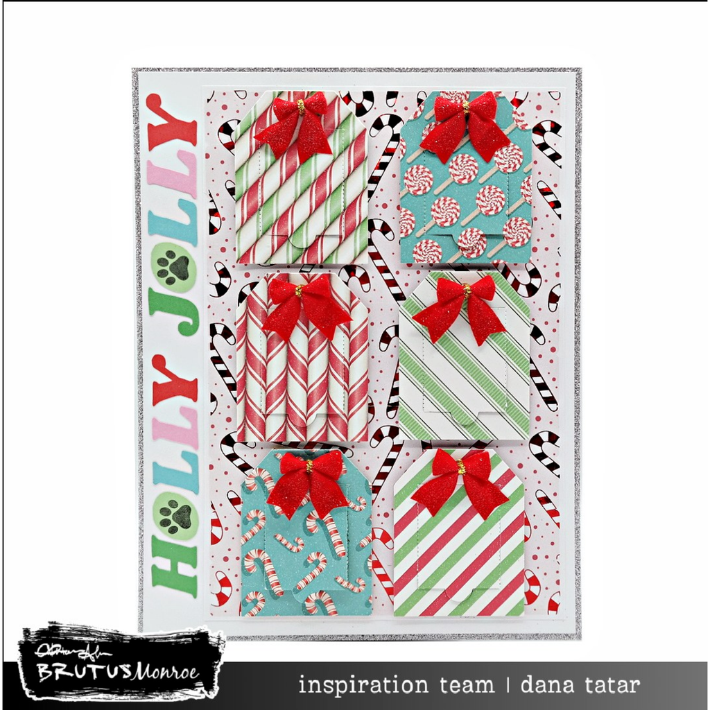 Brutus Monroe Holly Jolly Vibes A2 Layering Stencils bru4266-2