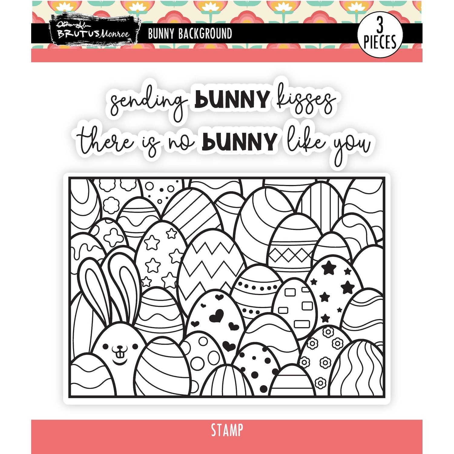 Brutus Monroe Bunny Background Clear Stamps bru9144