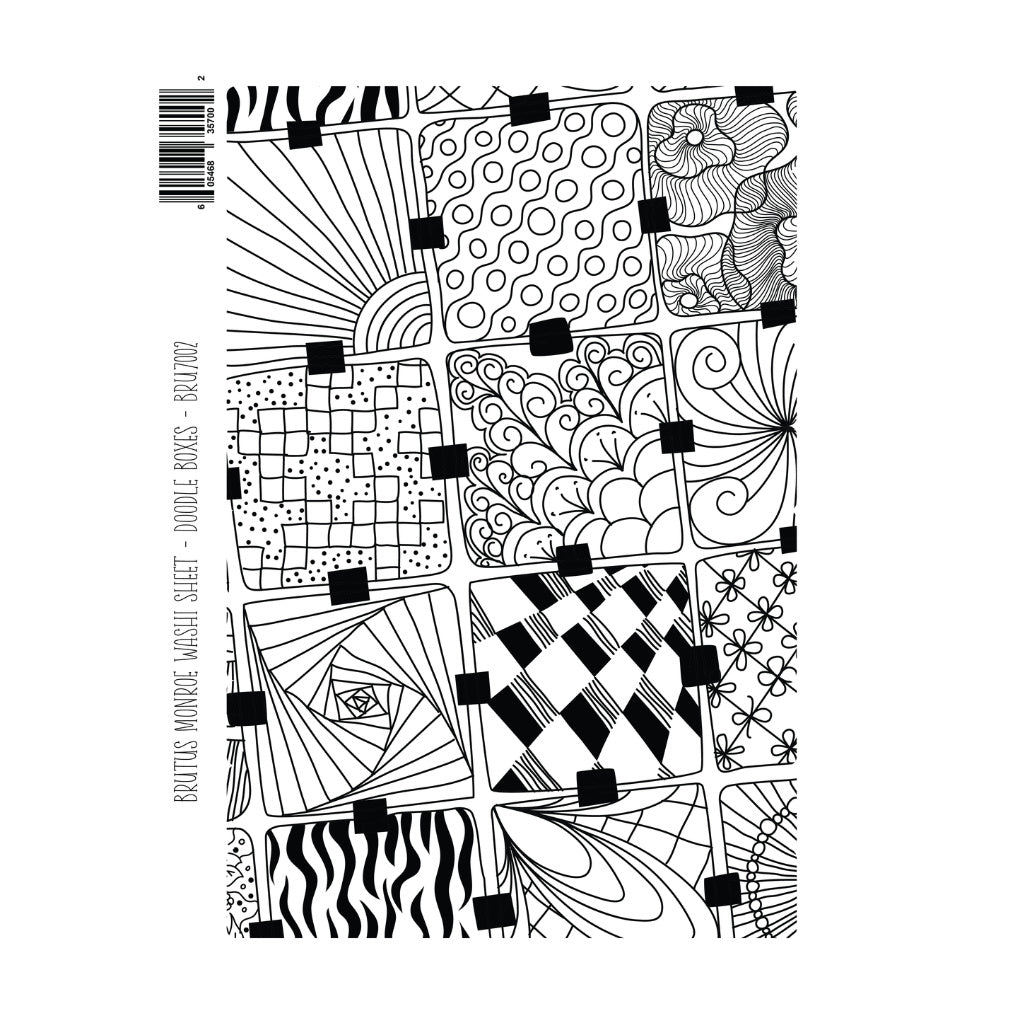 Brutus Monroe Doodle Boxes Washi Sheets bru7002