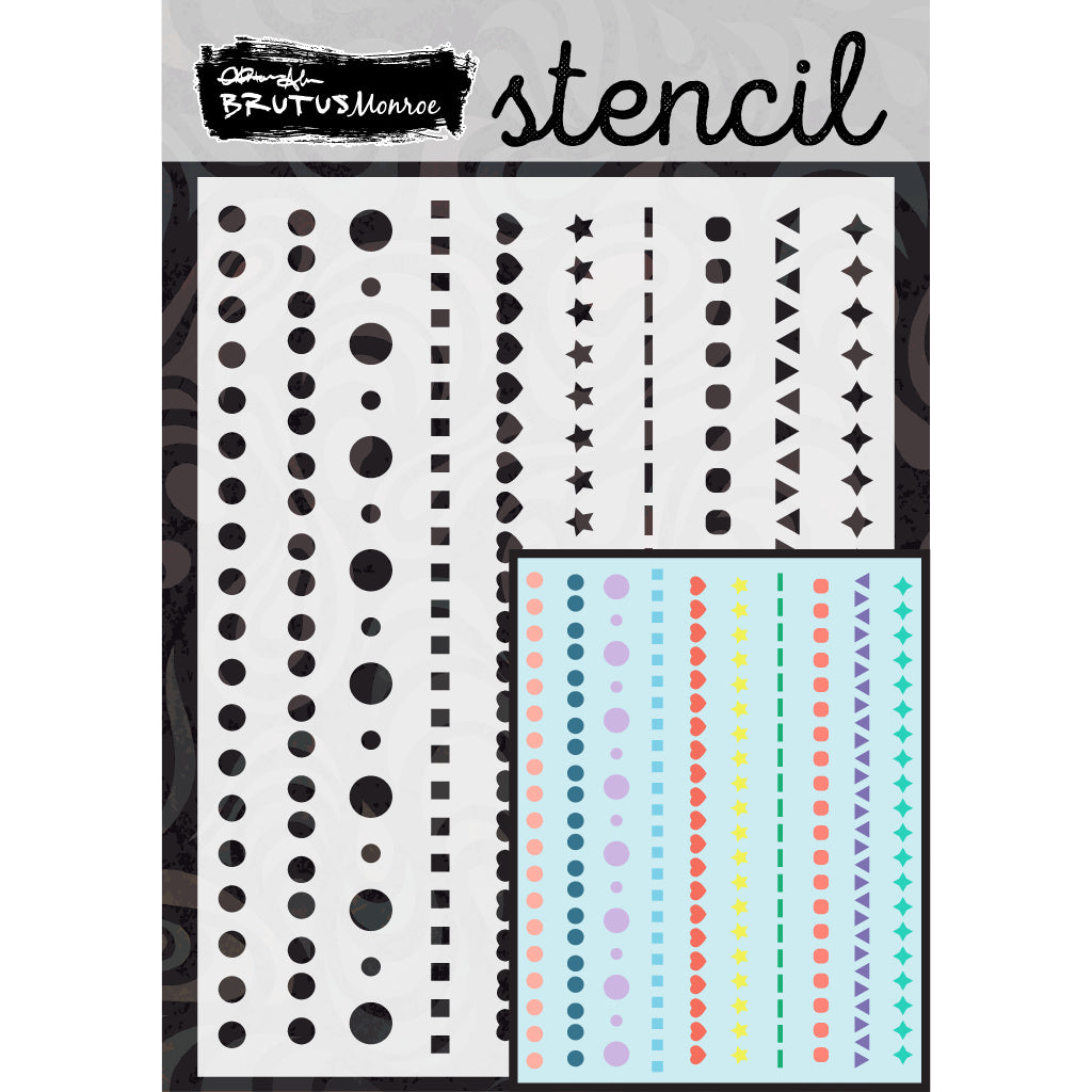 Brutus Monroe Dotted Shapes A2 Stencil bru1240