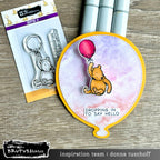 Brutus Monroe Dropping In Clear Stamps bru1354 winnie balloon