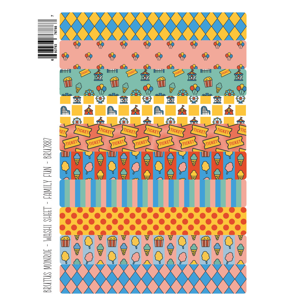 Brutus Monroe Family Fun Washi Sheets bru7887
