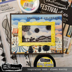 Brutus Monroe Festival Skies 6x6 Paper Pad bru3877-2 tent roller coaster fireworks clouds sparkle and celebrate card shawn manley