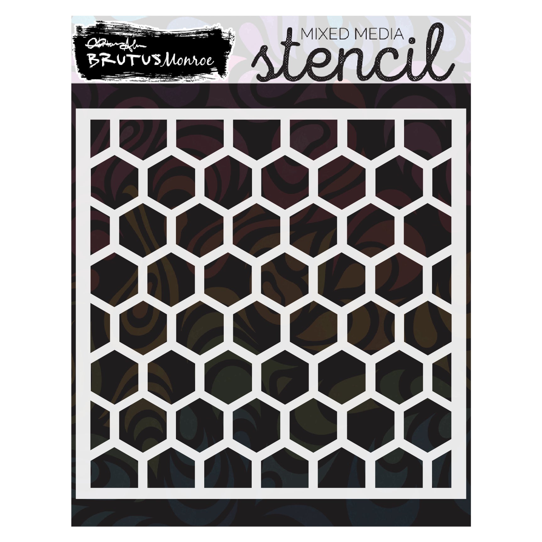 Brutus Monroe Honeycomb Mixed Media Stencil bru1178
