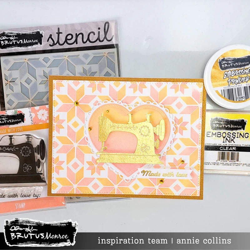 Brutus Monroe Mosaic Stitches A2 Layering Stencils bru1654 sewing