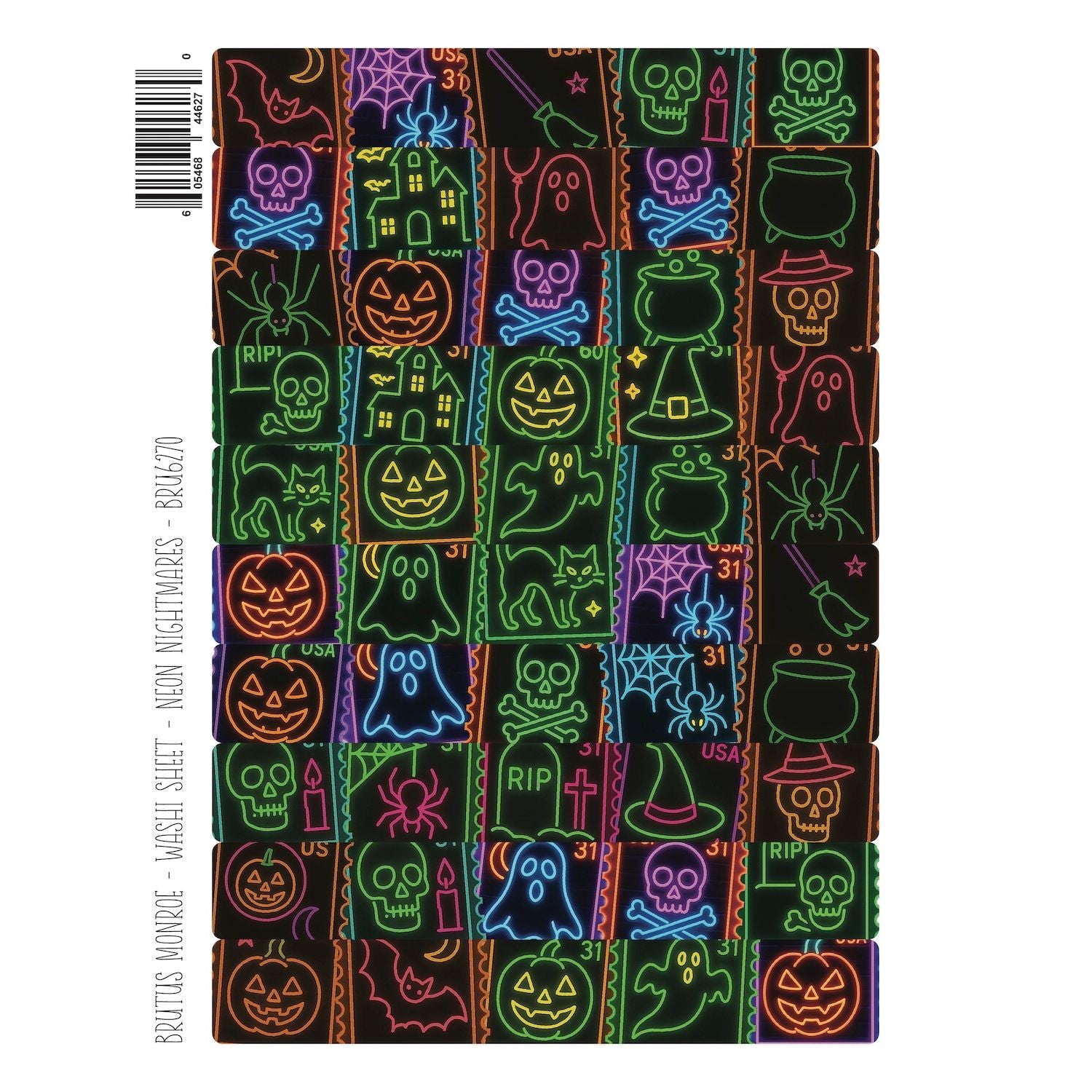 Brutus Monroe Neon Nightmares Washi Sheets bru6270