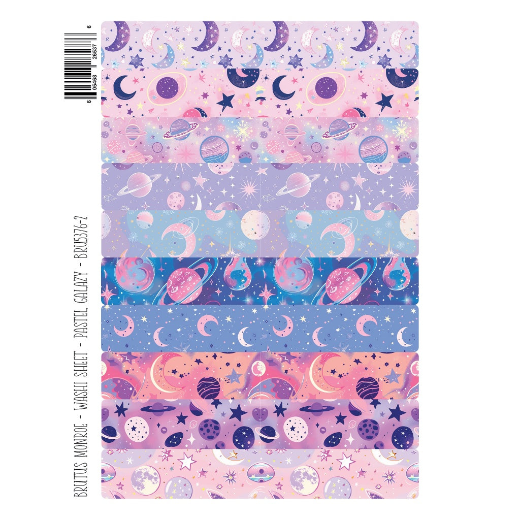 Brutus Monroe Pastel Galaxy Washi Sheets bru5376-2