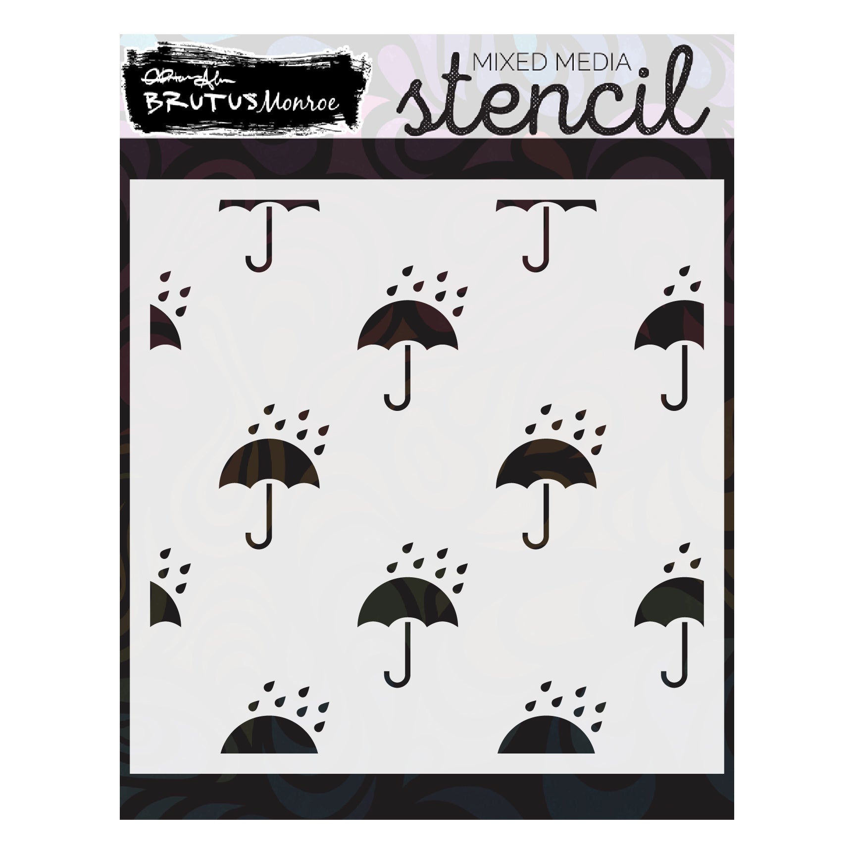 Brutus Monroe Showers Mixed Media Stencil bru7010