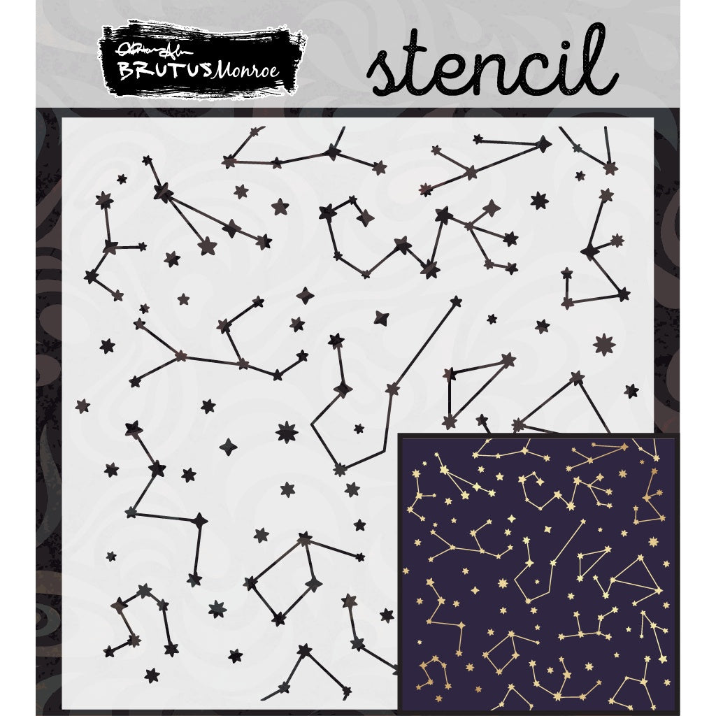 Brutus Monroe Starry Night 6x6 Stencil bru6725